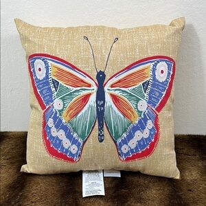 Colorful Butterfly Throw Pillow